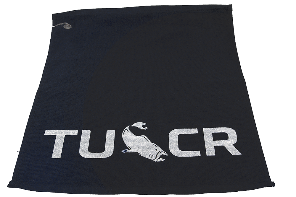 TUCR Fish Towel Navy Black
