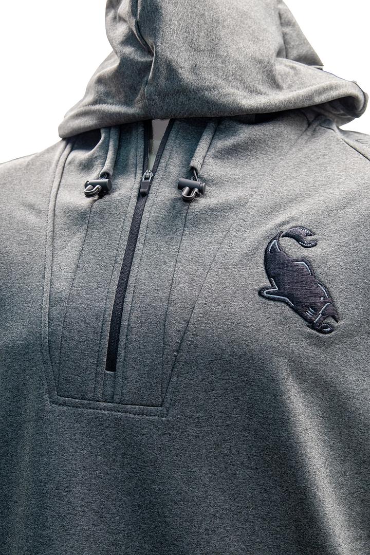 UNRL Heather Charcoal Crossover Half-Zip Hoodie