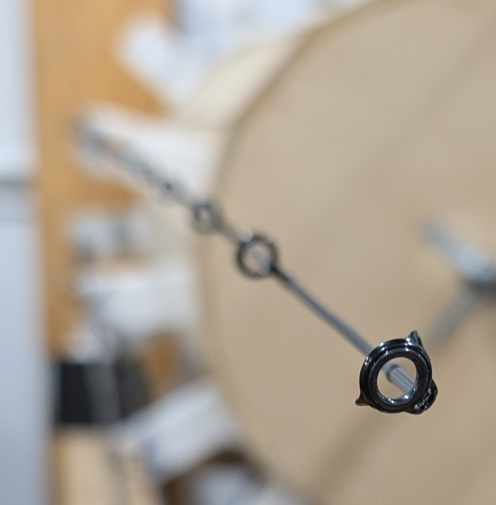 Extra Large Tip Top guide to let slip bobber knots and bobber stops slide easily through.