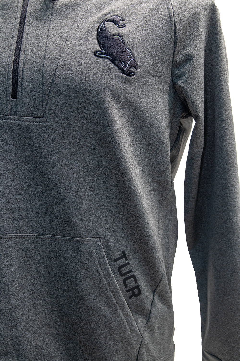 UNRL Heather Charcoal Crossover Half-Zip Hoodie